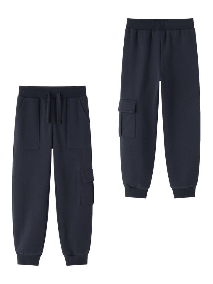 Pantaloni sportivi in felpa garzata bambino abbigliamento invernaleJBI65265 per la vendita all'ingrosso da parte di Newness Kids