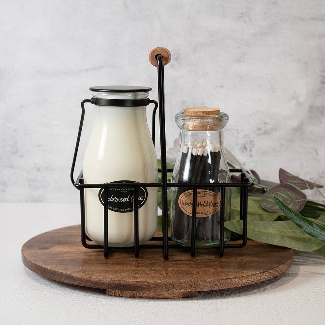Milkhouse Candle Company - Wholesale Candle Holder - Candle & Matchstick Metal Holder by Milkhouse Candle Co2