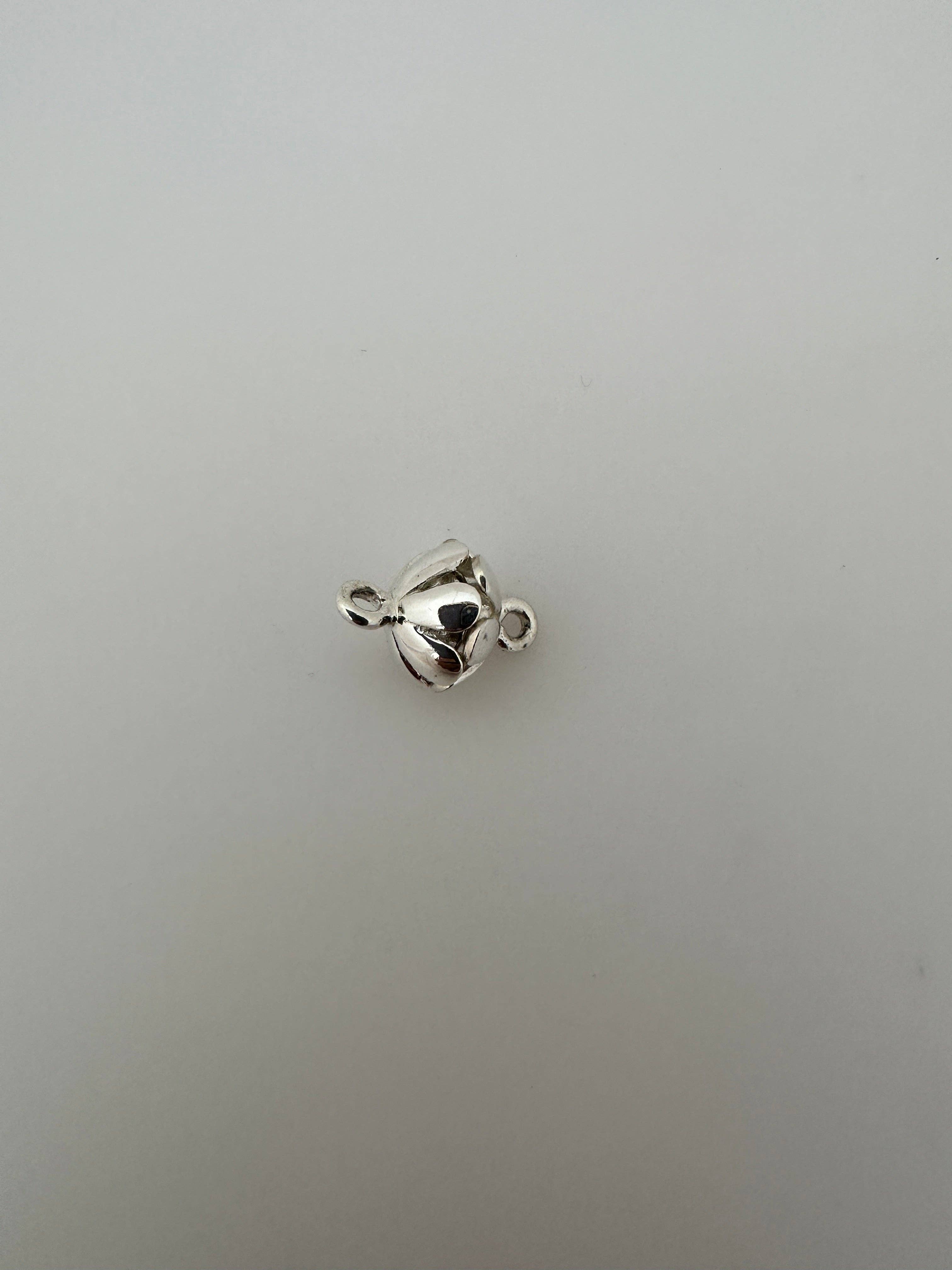 Purity Beads - Vente Fermoir - Fermoir magnétique en forme de fleur en argent sterling | Fermoir une pièce en argent sterling | Taille : 16 mm x 8 mm C18SS3