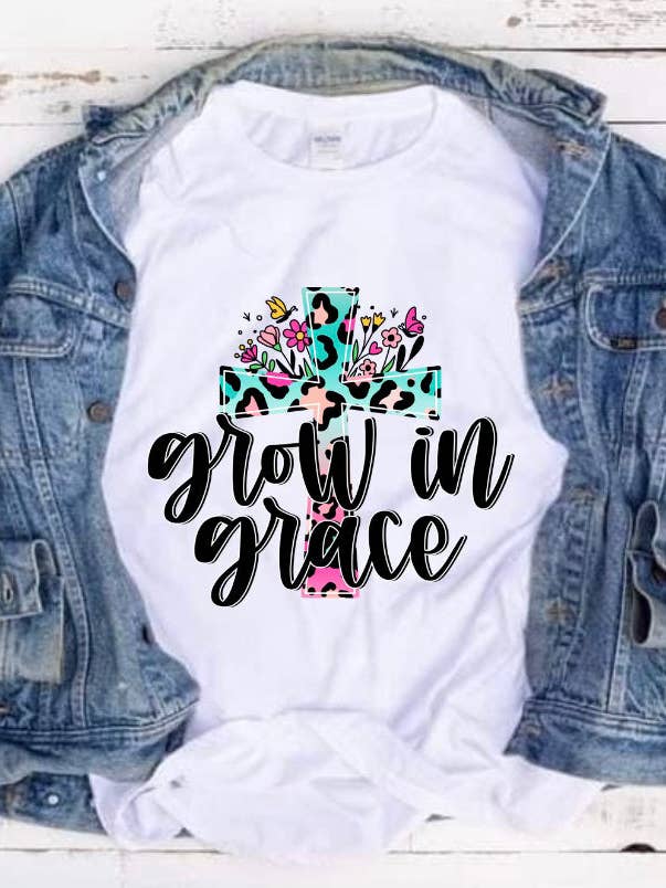 Maglietta Grow in Grace per la vendita all'ingrosso da parte di Creative Queen Boutique
