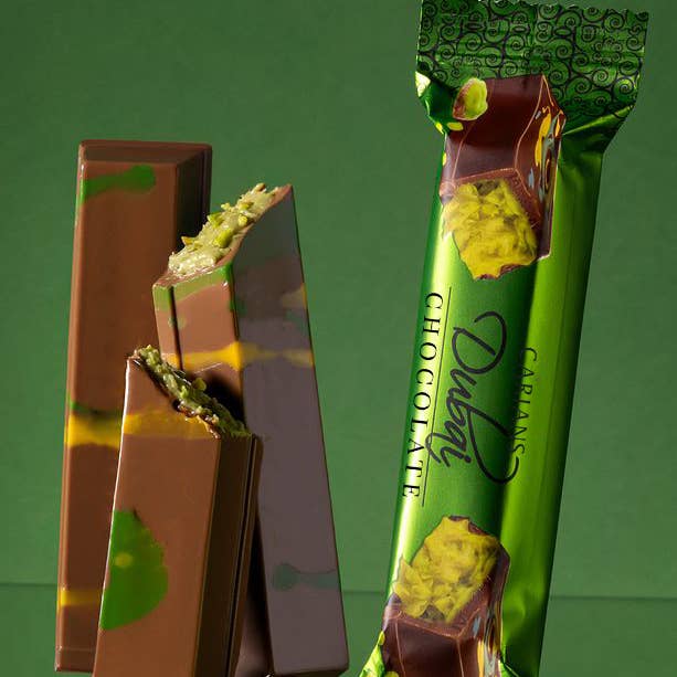 Carian's Bistro Chocolates - Wholesale Chocolate Bar - Carian Dubai Chocolate Bar Pistachio Viral Knafeh Chocolate1