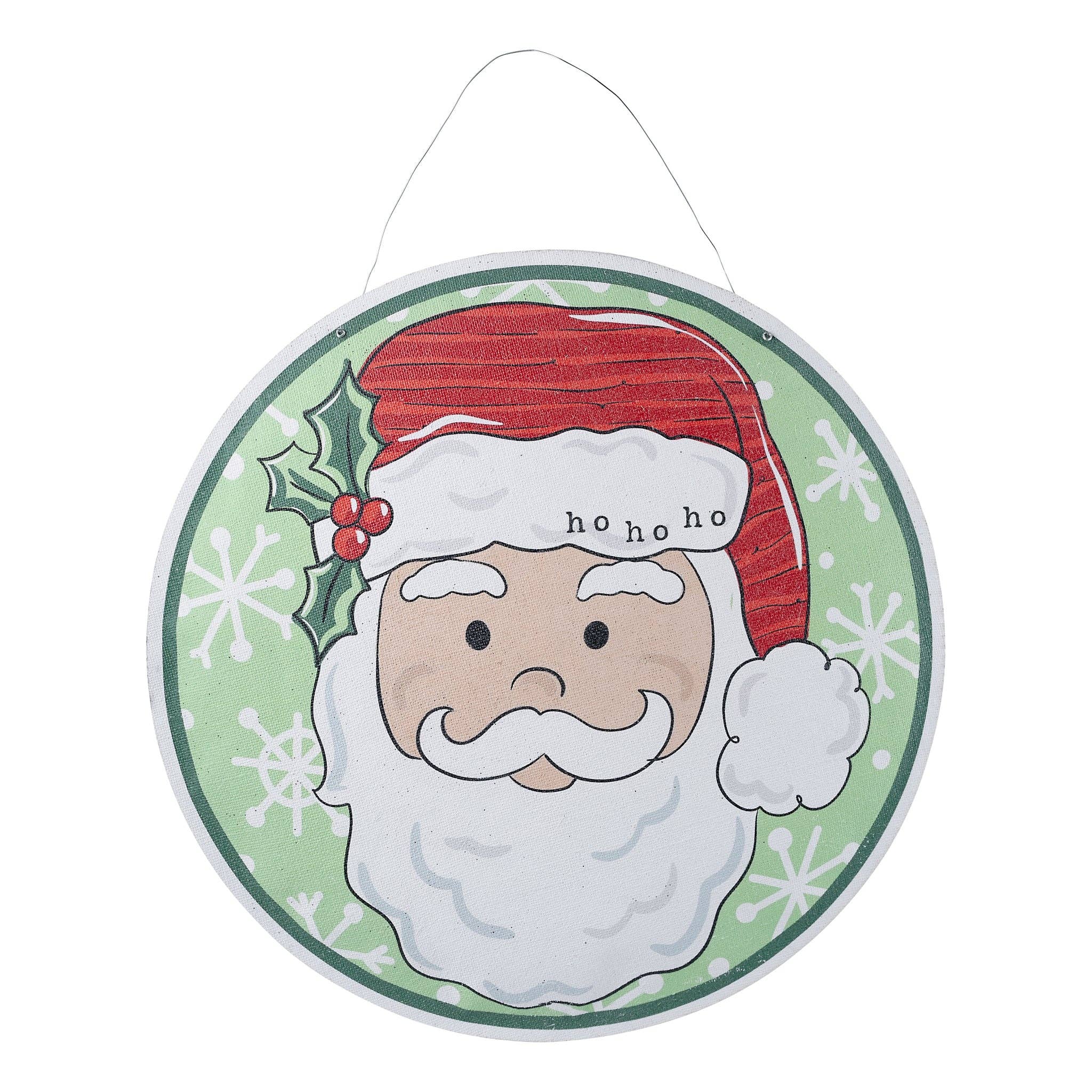 Glory Haus - Wholesale Door Hanger - Boo Ghost/Santa Ho Ho Ho Burlee - Holiday Decor1