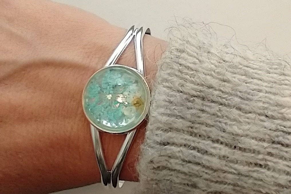 Piccadilly Pendants - Vente Bracelet manchette - Bracelet manchette fleur en argent7