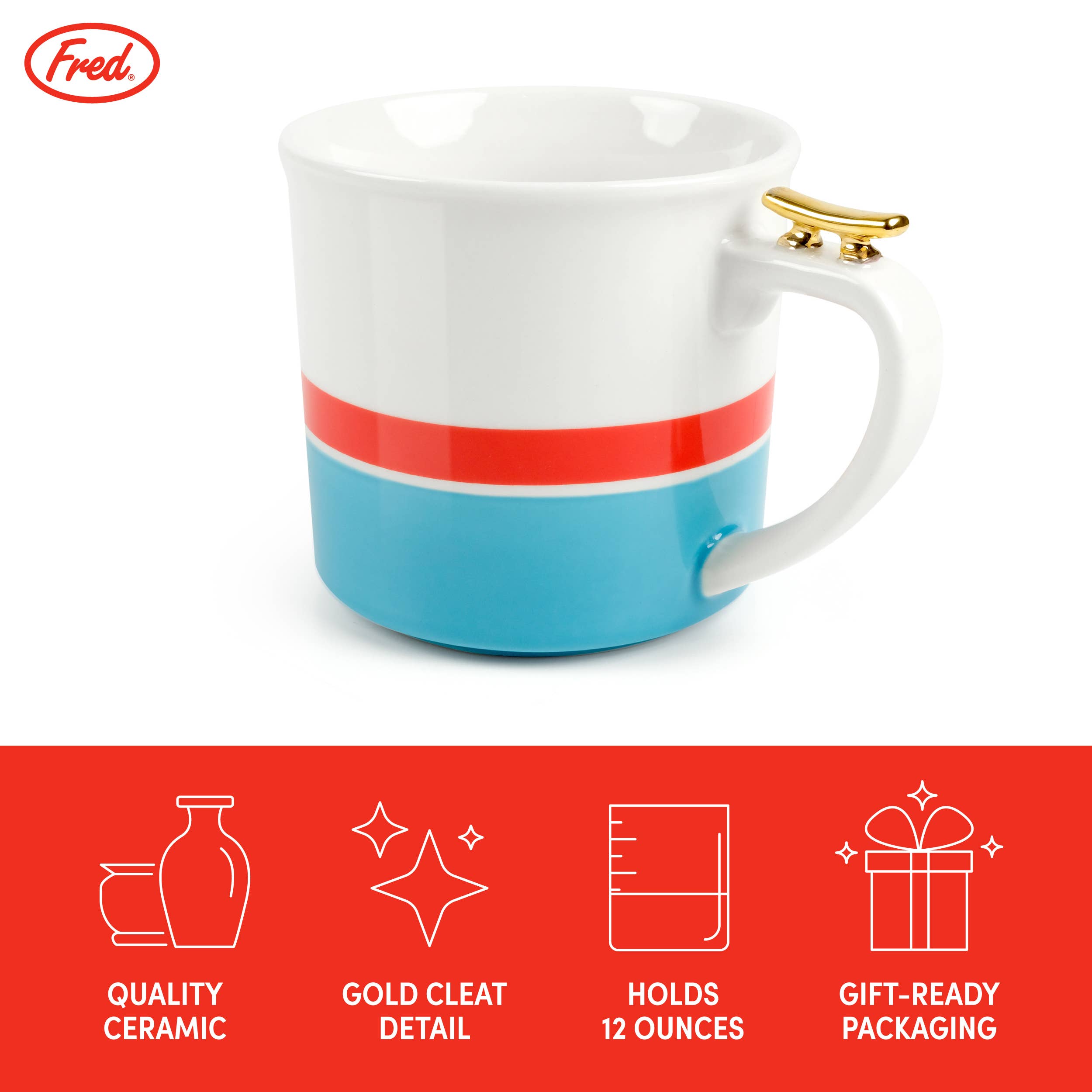 Fred & Friends - Wholesale Coffee Mug - HIGH TIED Tea Mug - 12oz Ceramic Mug with Nautical Design5