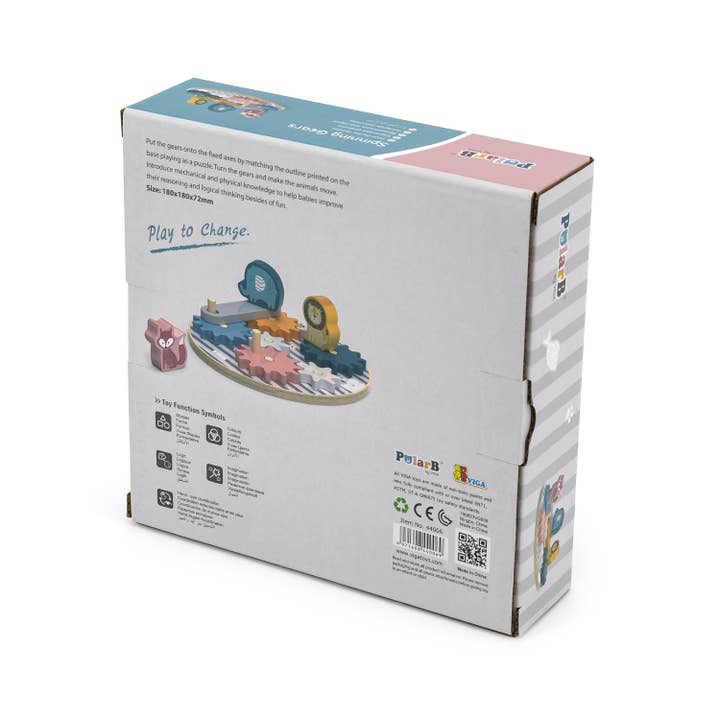 Trade Toys Limited - Wholesale Wood Toy - Kids - PolarB Spinning Gears - Animals7