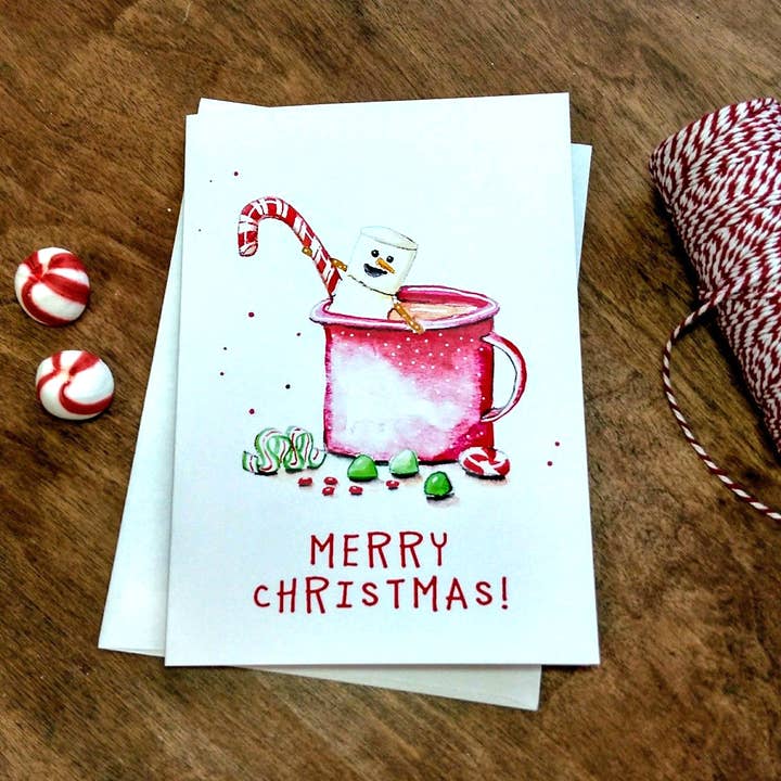Merry Christmas! card for wholesale by Dancing Raven Designs