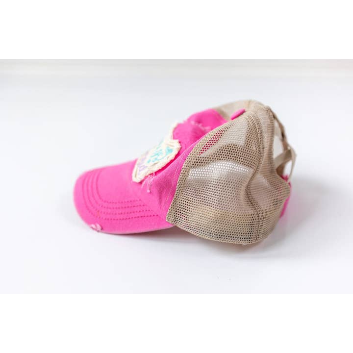 Cheeky Plum - Wholesale Ponytail cap – Women’s - Always Be A Mermaid - Ponytail Hat - Pink8