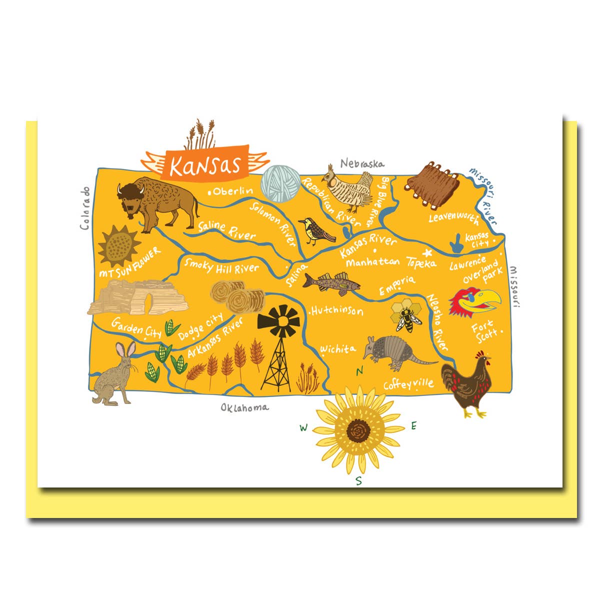 Allport Editions – wholesale Vardagliga hälsningskort – Hej USA Card Series - ALLA 50 STATER HÄR!18