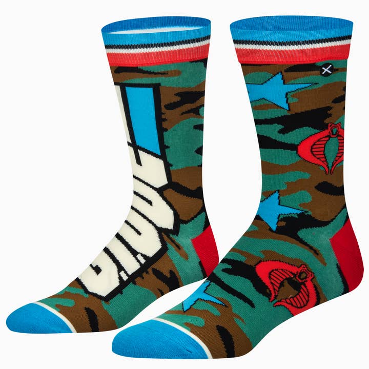 G.I. Joe Split Retro - Mens Crew Straight for wholesale by Odd Sox