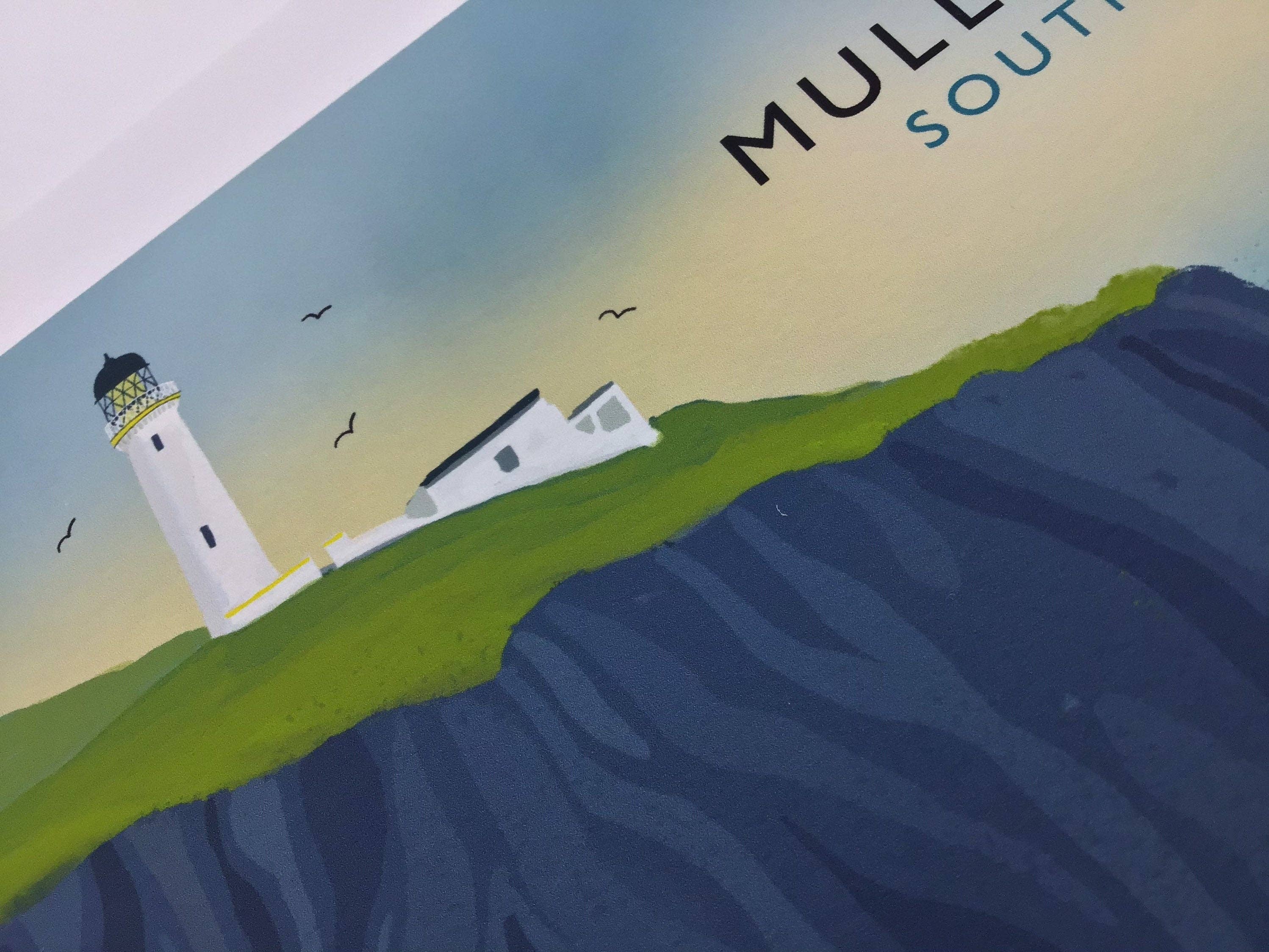 Galloway Arts - Wholesale Art Print - Mull of Galloway | Scottish Travel Poster | Signed by artist | Giclee Art print | Lighthouse print | Puffin Print6