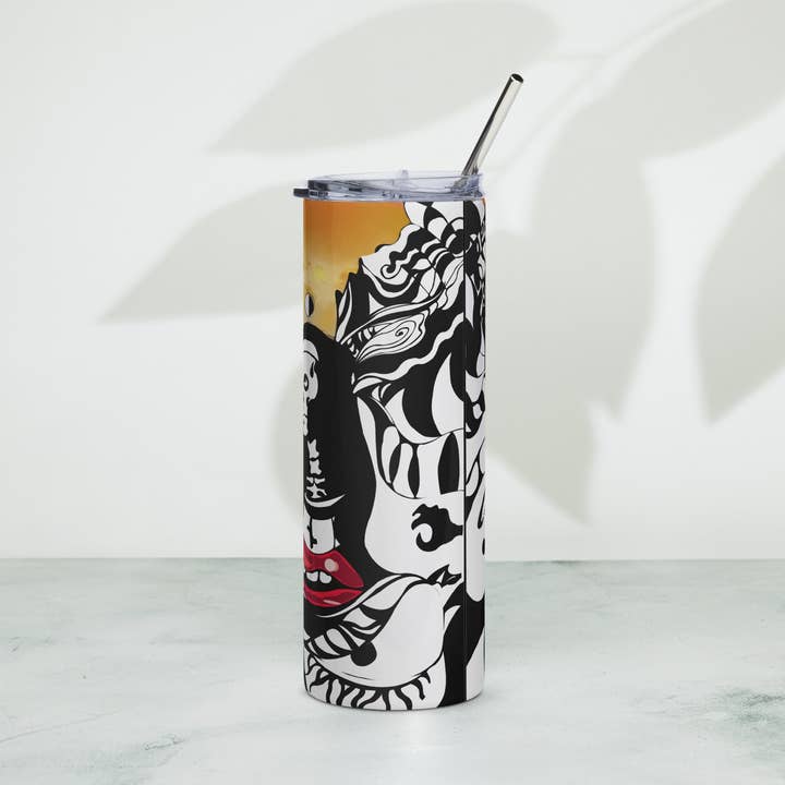 Stainless steel tumbler Surrealism Artwork on Drinkwear Design for Travel On the Go for wholesale by VIBELINK