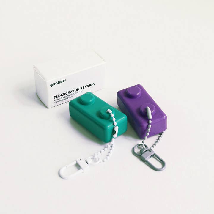Living Refinery - Wholesale Keychain - Kids - Goober - Jumbo Crayon Key Ring - Violet