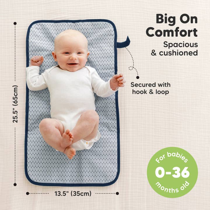 Navy Blue Swift Portable Changing Pad for Baby, Diaper Changing Mat for wholesale on Faire2