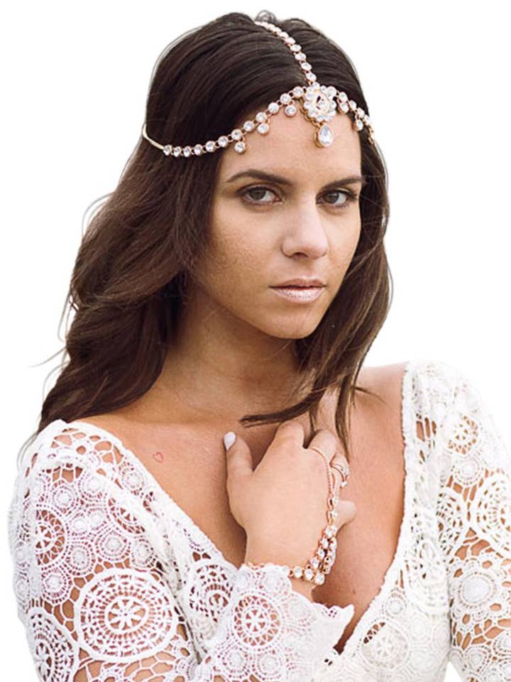 Chaîne tête dorée Sonia pour la vente par Bare Sandals