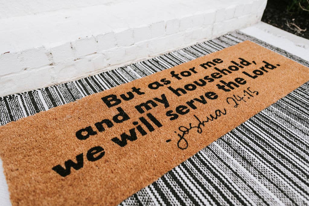 Modern Burlap – wholesale Door mat – XL Doormat - Joshua 24:15 (New Length)7
