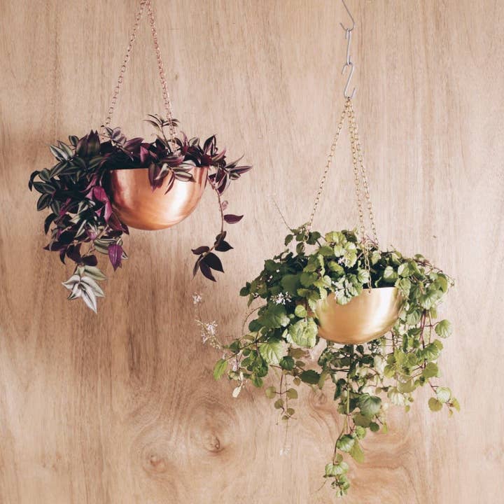 Sawah Botanical - Wholesale Hanging planter - Large Copper Rose Gold Hanging Planter3