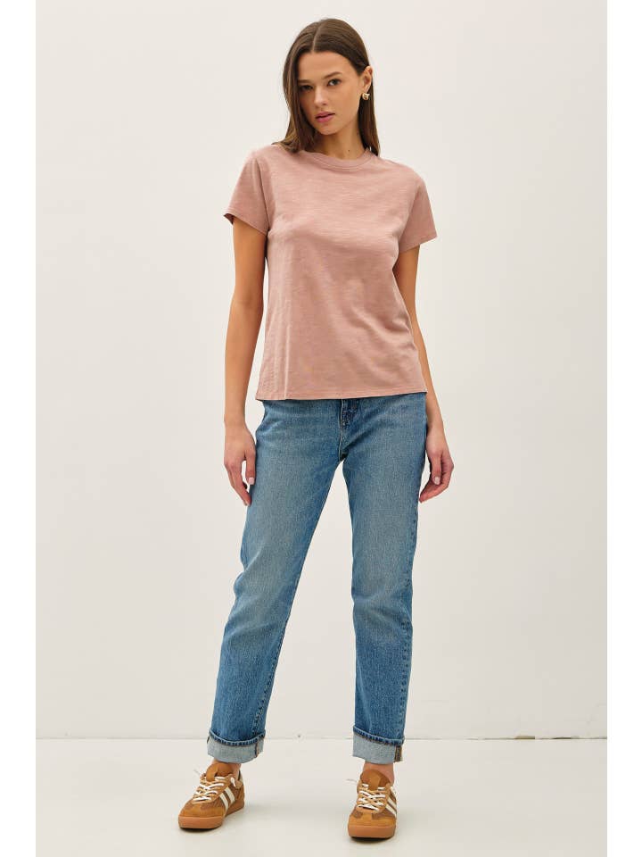 Be Cool - Wholesale T-Shirt - Women's - NEW COLOR-CLASSIC CUT ACID WASH COTTON T-SHIRT