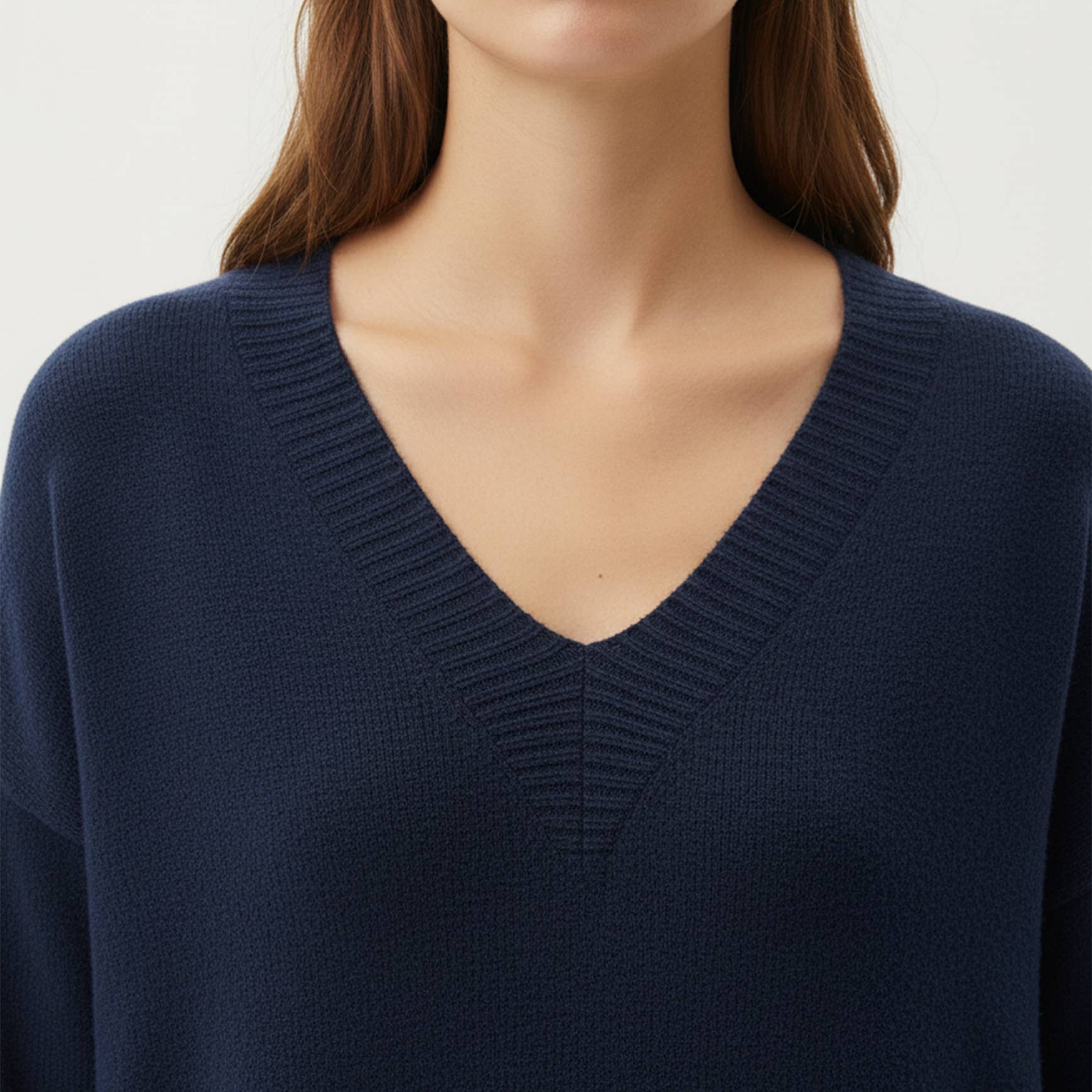 L'Emotion – wholesale Dress – Women's – Fine Ribbed Knit Sweater Dress V-Neck11