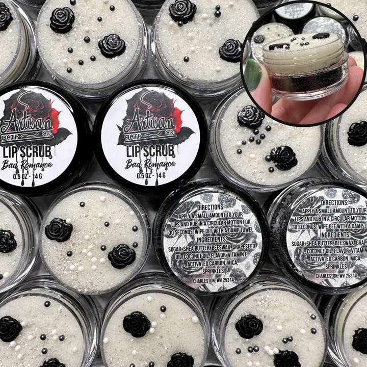 Bad Romance Lip Scrub for wholesale by Artisan Bath Co.