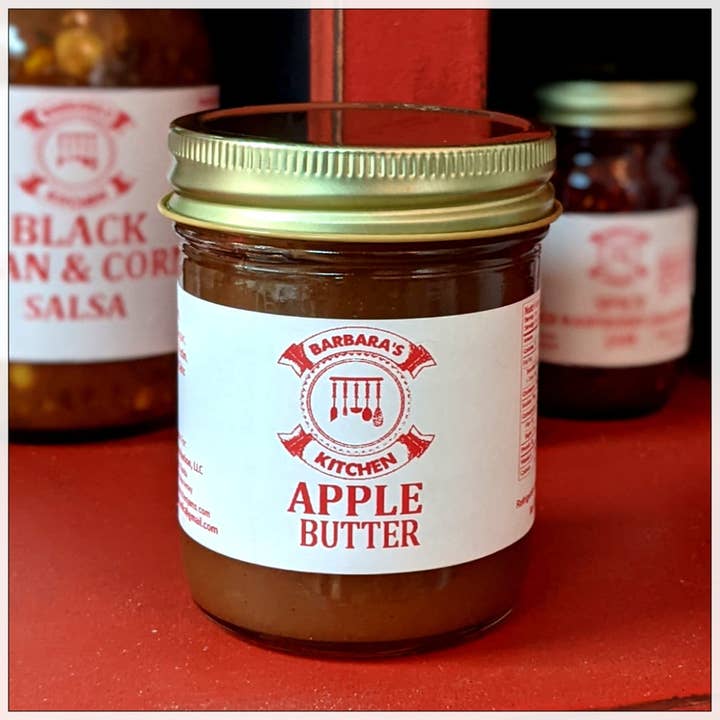 Apple Butter 8 oz Jar (Seasonal) for wholesale by Barbara's Kitchen Jams & Salsas