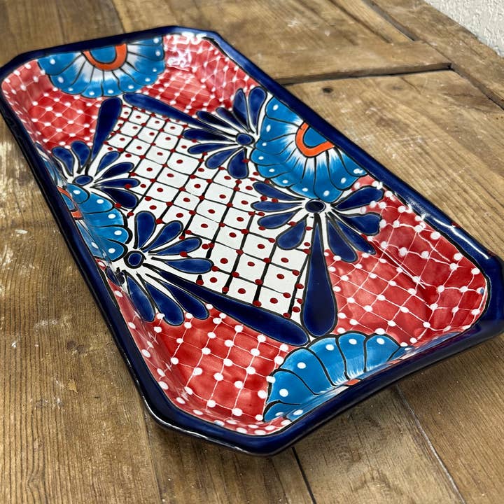 My Amigos Imports - Wholesale Platter - Talavera Ceramic Party Platter-CLEARANCE-10x17.5 in-Large