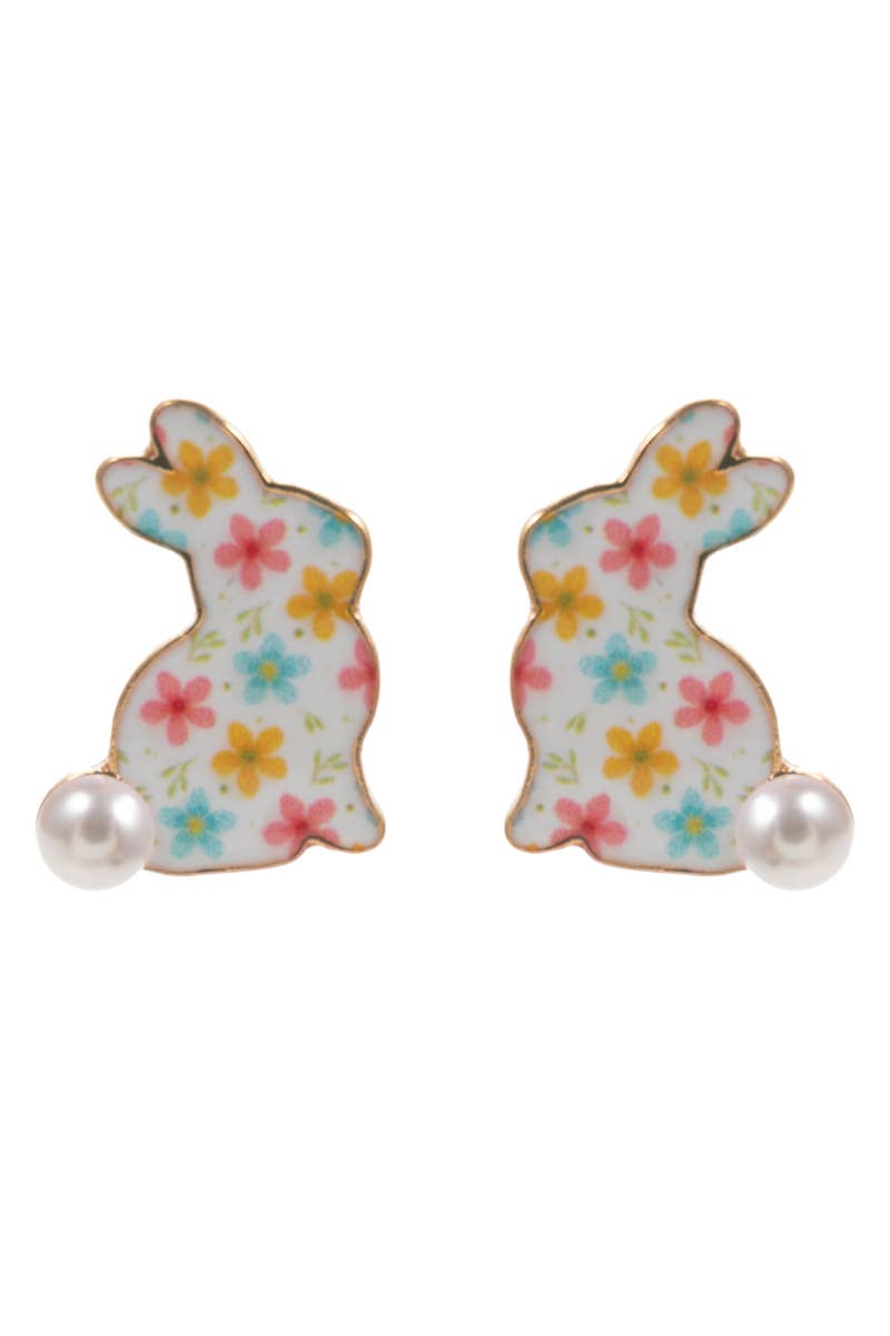 Designature New York - Wholesale Stud/Post Earrings - Easter Bunny Enamel Pattern Titanium Post Earrings10