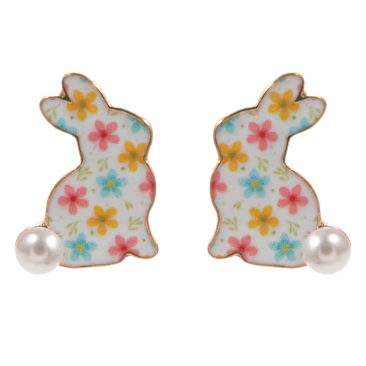 Designature New York - Wholesale Stud/Post Earrings - Easter Bunny Enamel Pattern Titanium Post Earrings10