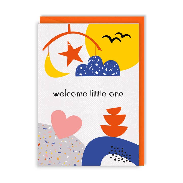 Ny baby - abstrakt nytt babykort för wholesale av Zedig Design