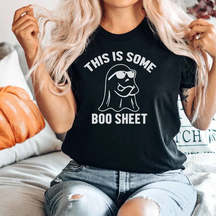 THIS IS BOO SHEET FALL / HALLOWEEN T-SHIRT for wholesale by dkhandmade