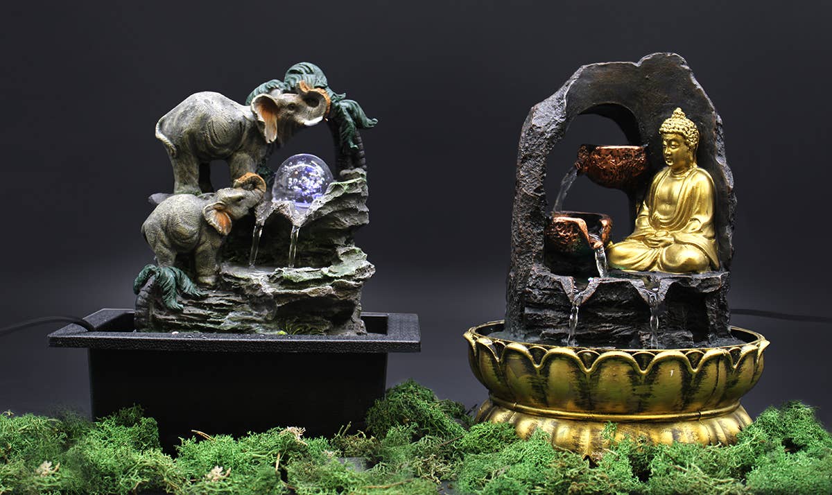 AWGifts Europe - Wholesale Decorative Tabletop Object - Tabletop Water Feature - 18cm - Relaxing Pots3