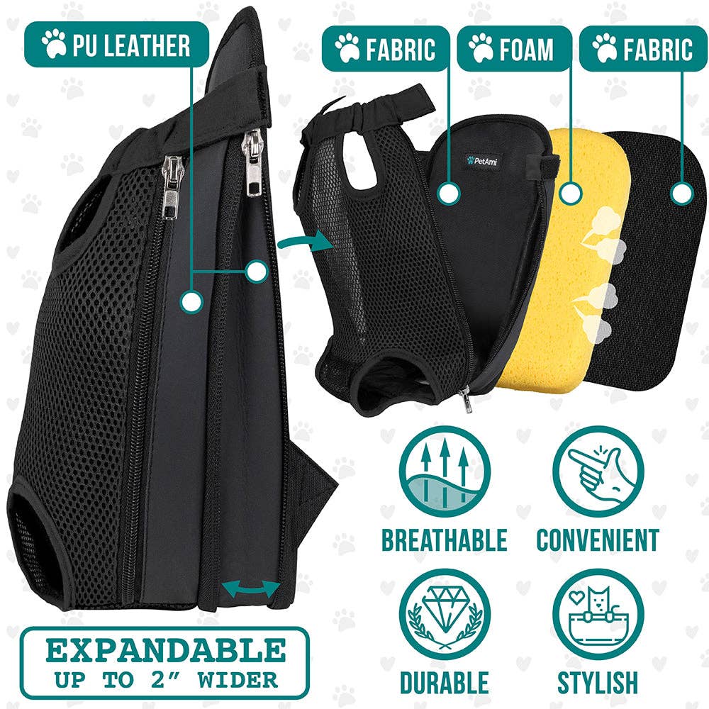 PetAmi - Wholesale Pet Carrier - Cat/Dog - Classic Front Chest Pet Carrier Backpack19