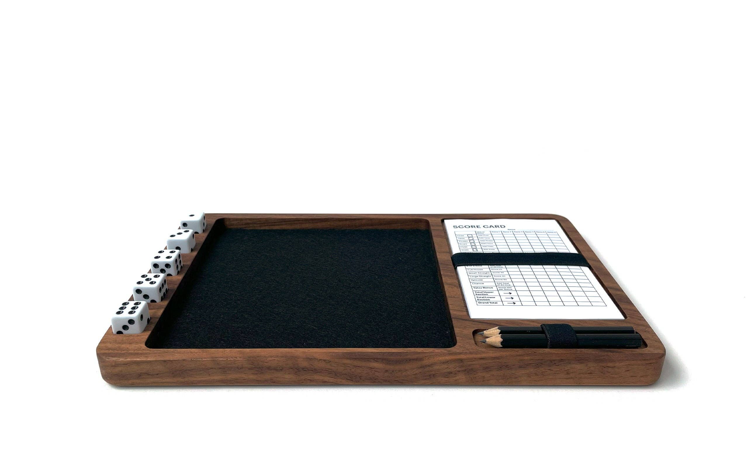 Fire Road - Vente Dé - Plateau à Dés Classique – Plateau en Bois & Plateau en Feutre pour Yahtzee2