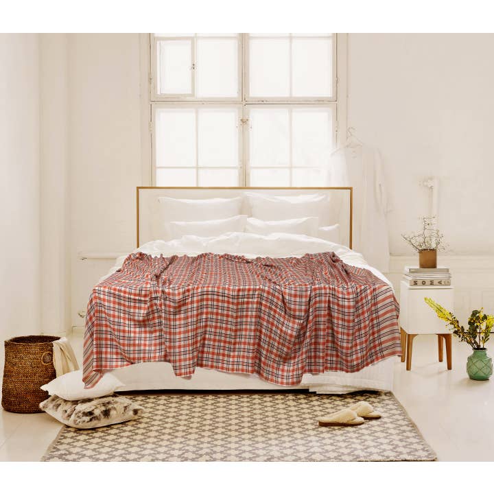 Bedlam - Wholesale Throw blanket - Edit Ø1 - 100% Cashmere Checkered Bed Throw2