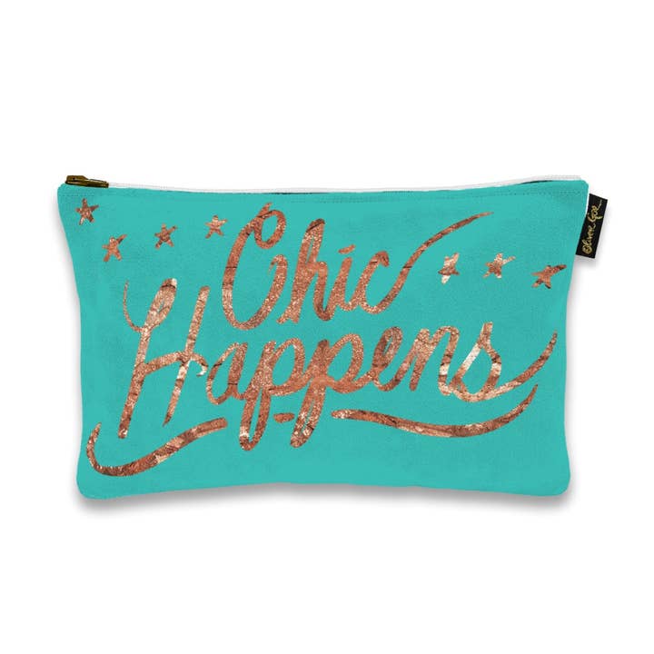 Oliver Gal Chic Happens Art Pouch (Size 13x9) for wholesale by The Oliver Gal Artist