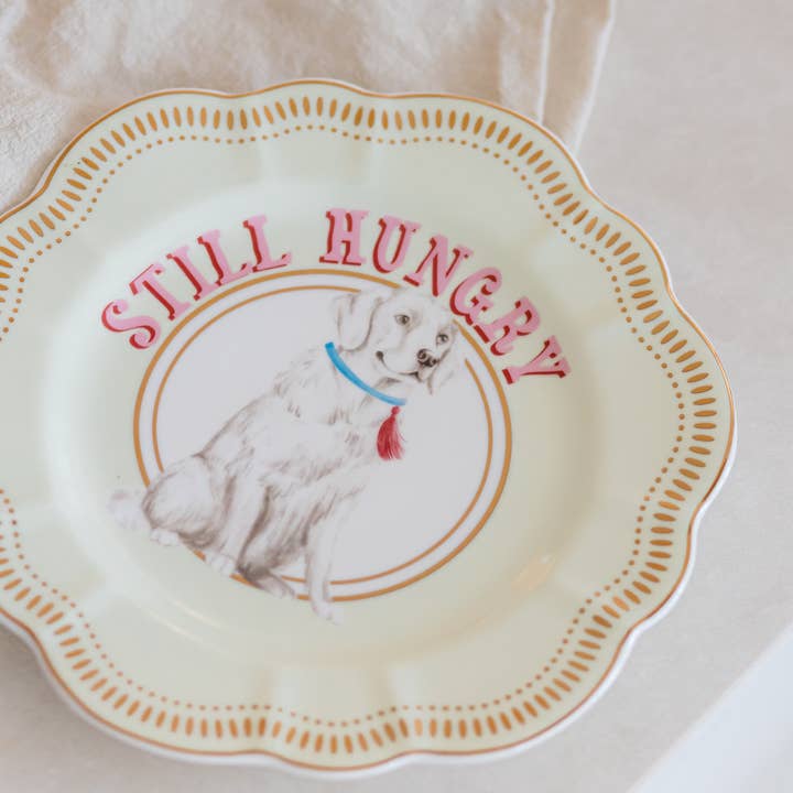 Yvonne Ellen - Wholesale Decorative Plate/Dish/Bowl - YVONNE ELLEN 23CM FLOWER PLATE LABRADOR