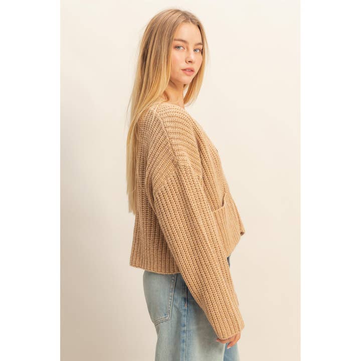 HYFVE - Wholesale Cardigan - Women's - Oversized Ribbed Sweater Cardigan2