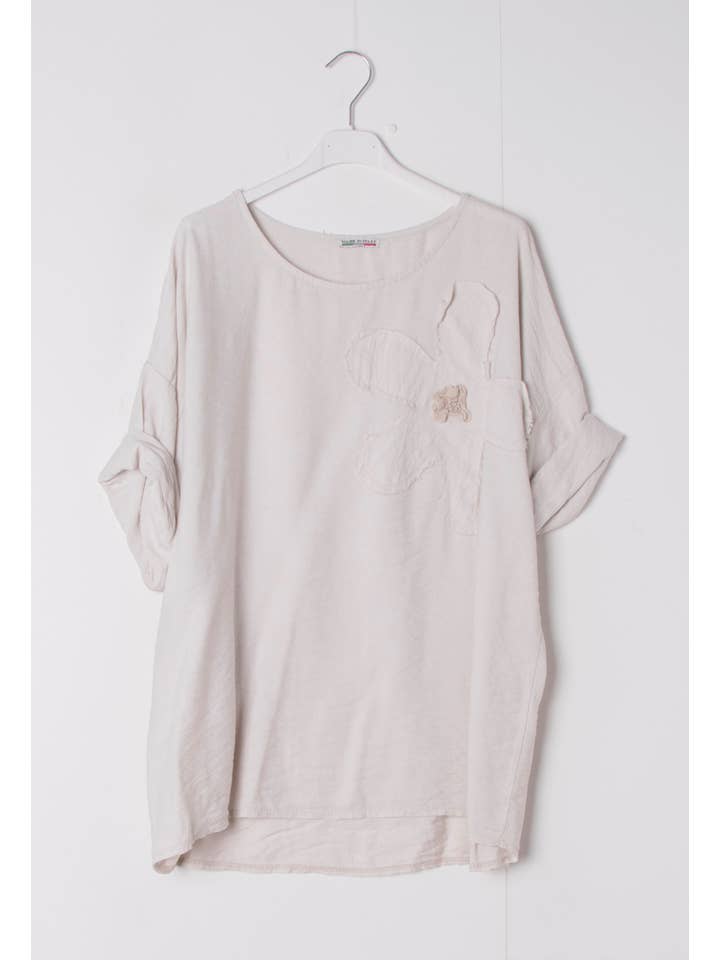 Happy look - Wholesale Blouse - Women's - Viscose Top with Round Neck and Flower Embroidery3