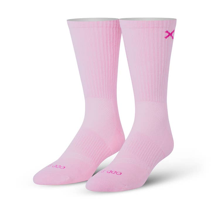 Pink Crew Basix Fashion Light Knit Socks for wholesale by Odd Sox