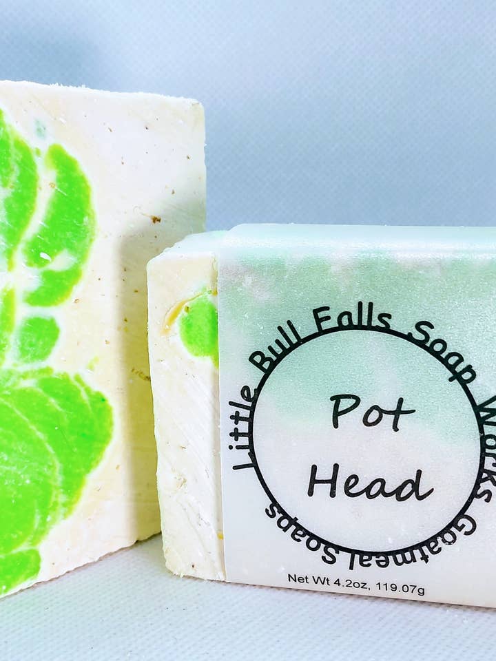Kruka huvud getmjölk tvål för wholesale av Little Bull Falls Soap Works