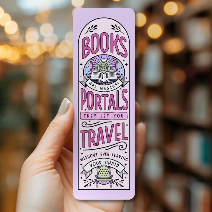 Books Are Portals Bookmark for wholesale by Indie Heart Studio
