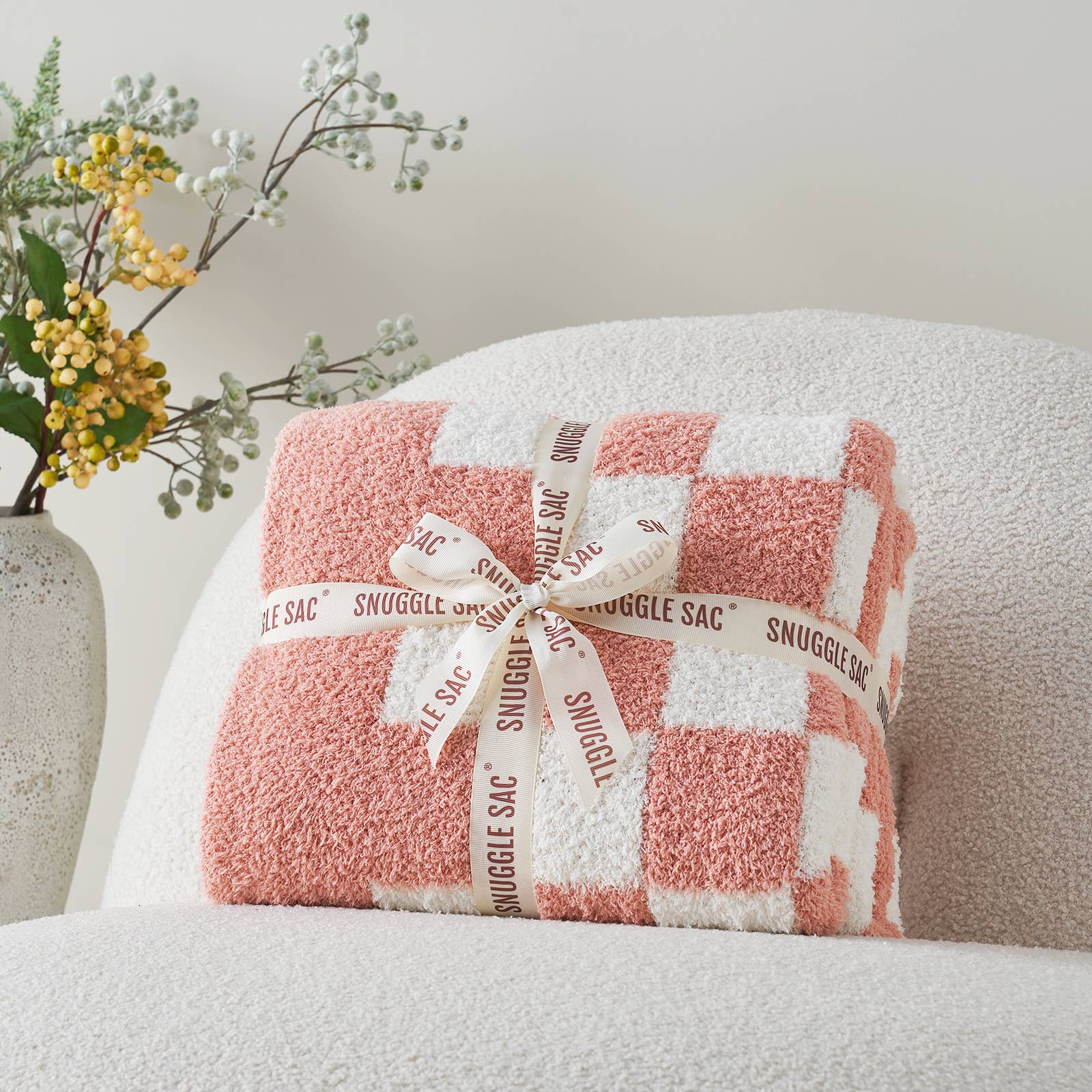 DreamValley - Wholesale Throw Blanket - SS Reversible Knitted Checkered Throw Blanket Throw, 60“x80"10