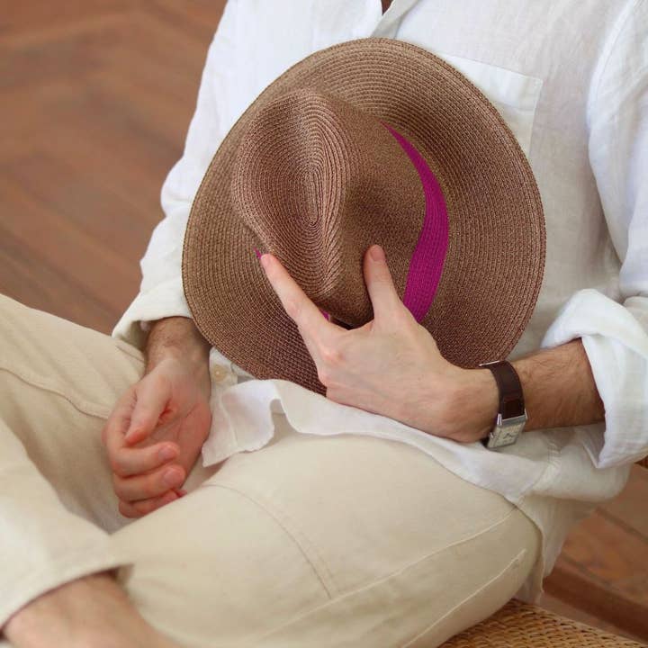 Chapeau Portofino - Heren - Roze voor wholesale door Lastelier