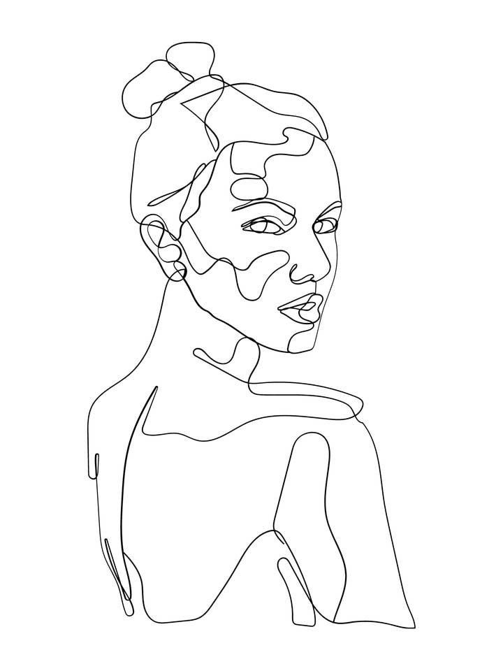 Line Art féminin pour la vente par Blossom & Bloom