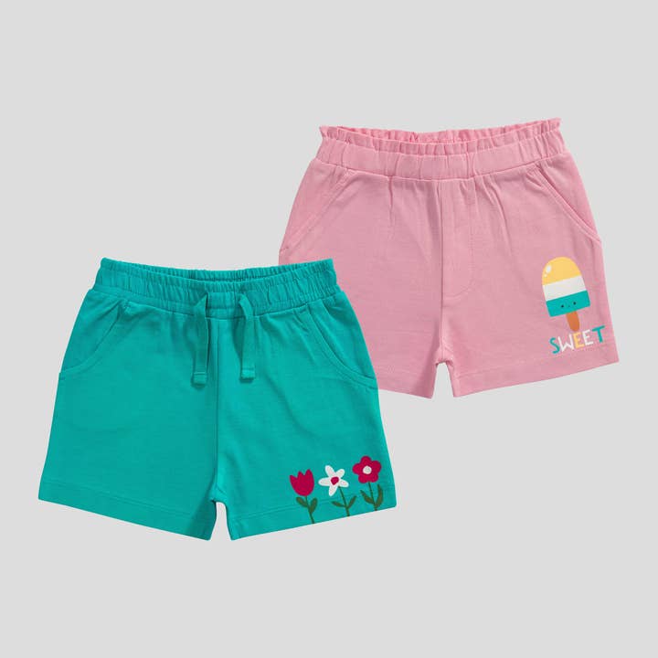 Toddler Playful 2-Pack Shorts for Girls for wholesale by Juscubs (KaiterFly)