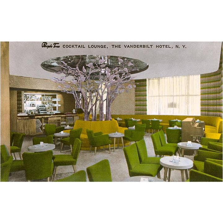 Greeting Card CL-75 Purple Tree, New York for wholesale by Found Image Press