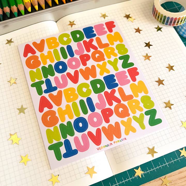 Regenbogen Alphabet für den Großhandel von Veronica Porlier Illustrations