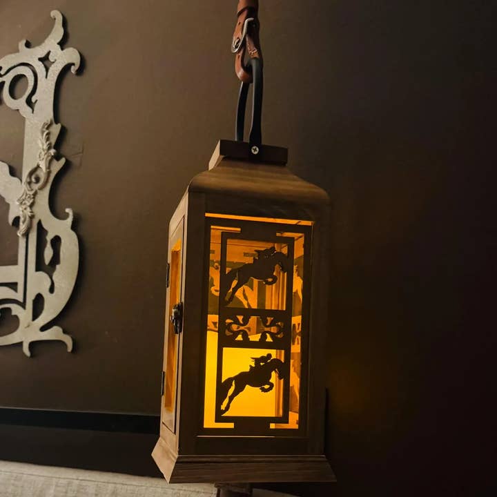 All Designs Equine - Wholesale Lantern - Dressage or Jumping Horse Lantern Equestrian Home Decor 3