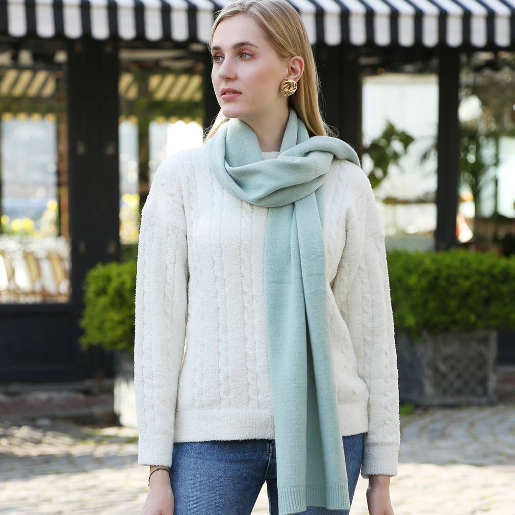 Fashion City - Wholesale Scarf - Women's - Solid Color Soft Ribbed Oblong Scarf21