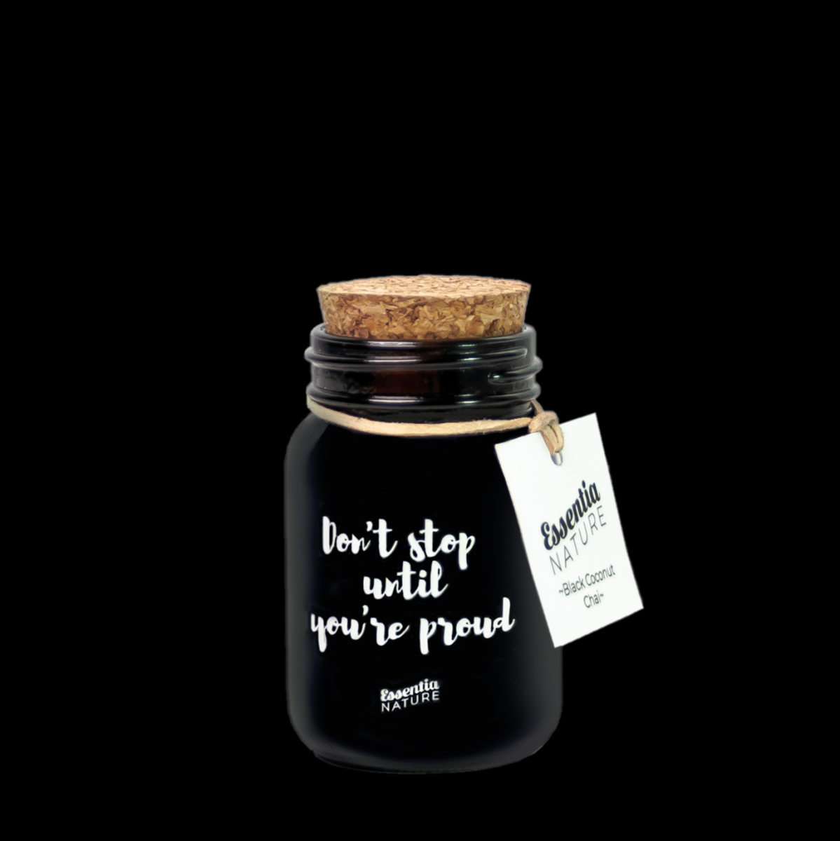 pirotta srl – wholesale Jar/filled candle – G12 Esa|Small Black Jar Candle 100g. Black Coconut0
