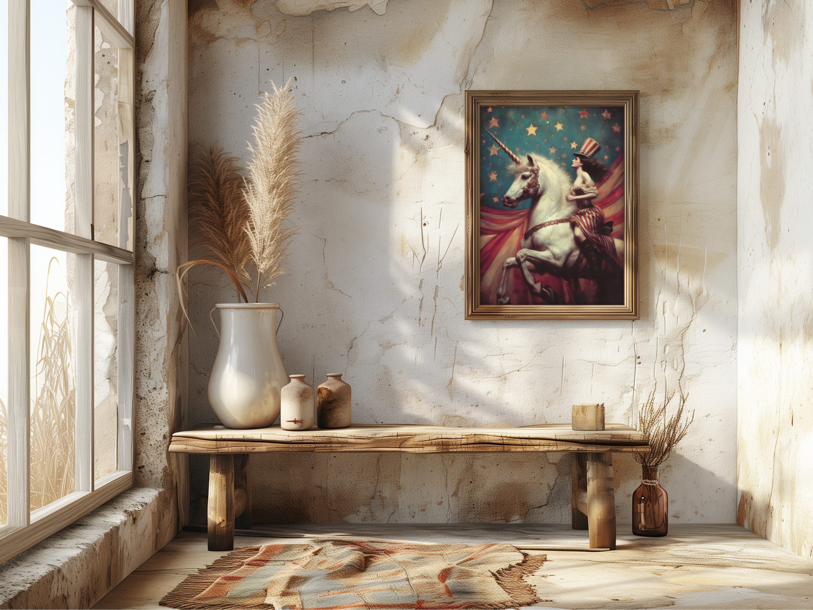 Salty Alyce – Engroshandel Kunsttryk –   Vintage Stars And Stripes Cirkusplakat Vægindretning 129RD  2